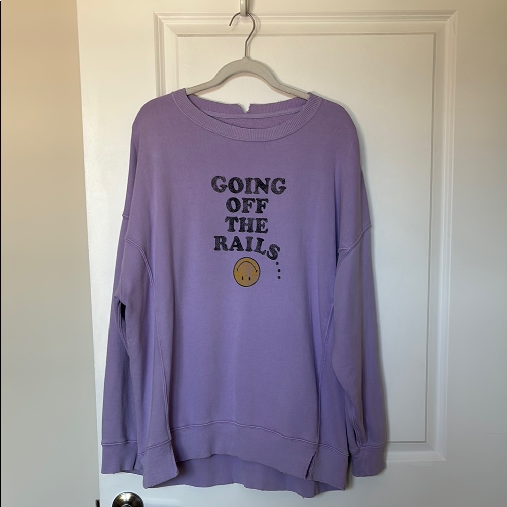 Purple Graphic Sweatshirt